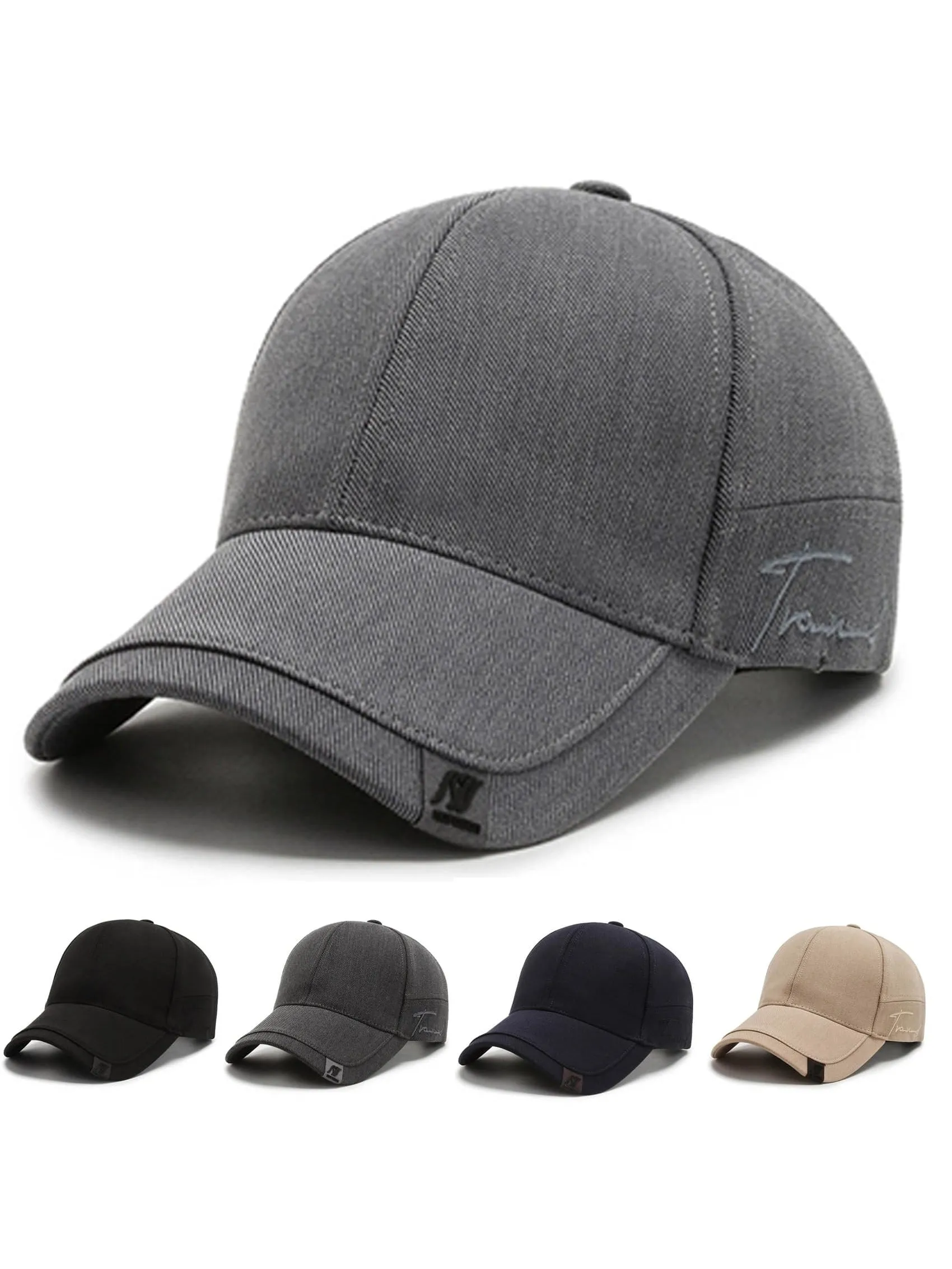 1pc Men's Fashionable Simple Casual Sunshade Curved Brim Baseball Cap, Suitable For Daily Wear