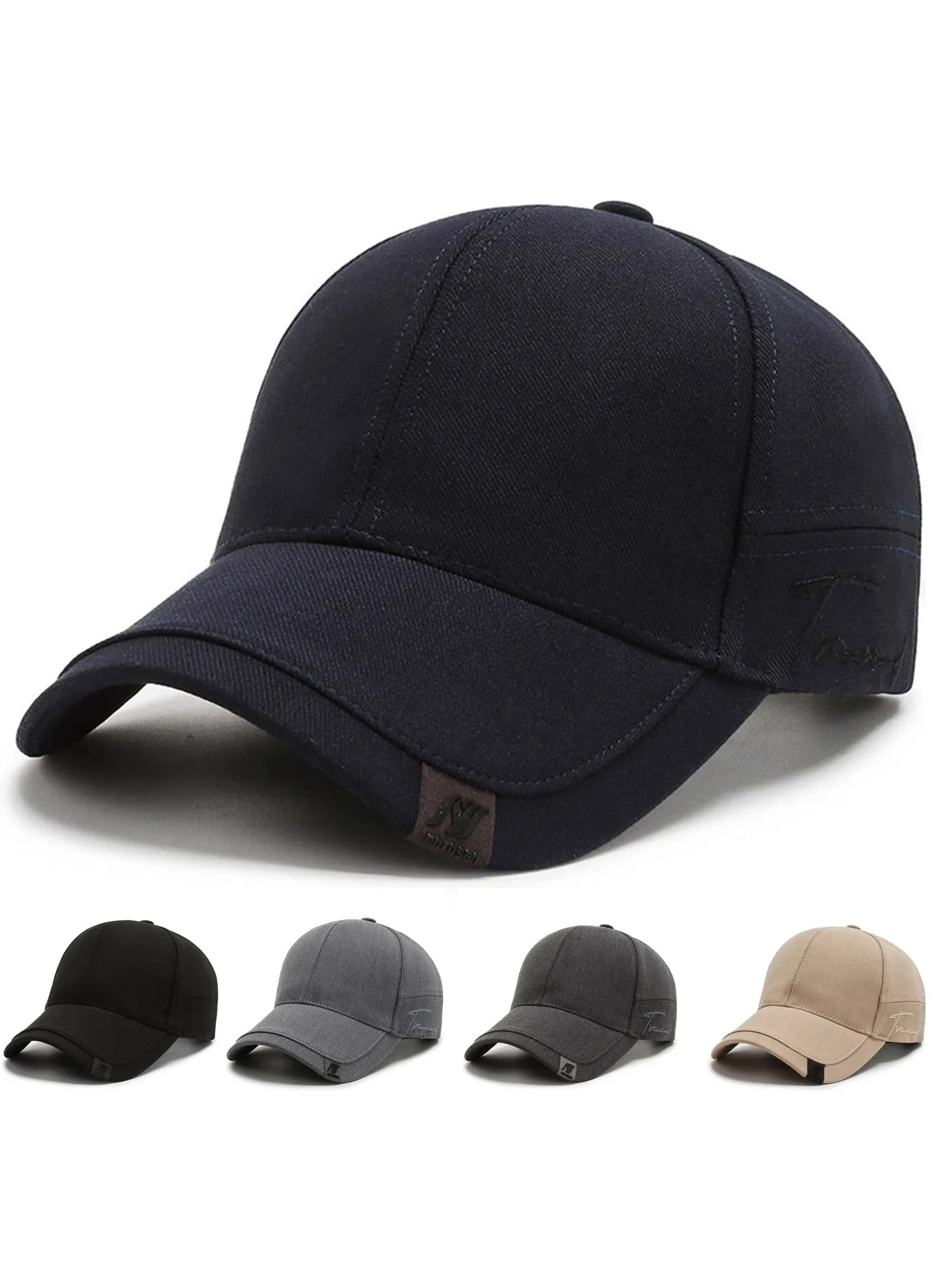 1pc Men's Fashionable Simple Casual Sunshade Curved Brim Baseball Cap, Suitable For Daily Wear