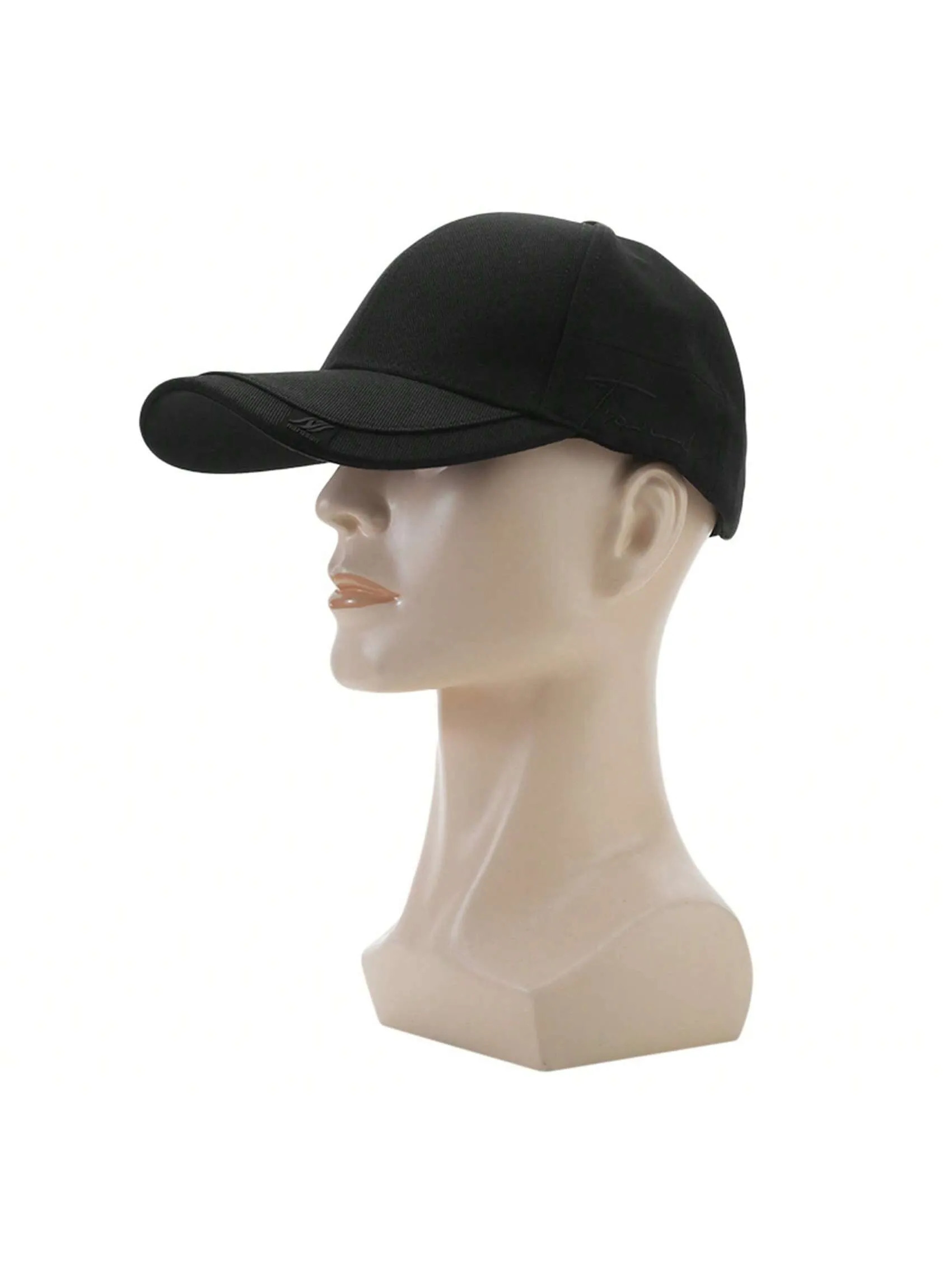 1pc Men's Fashionable Simple Casual Sunshade Curved Brim Baseball Cap, Suitable For Daily Wear