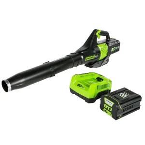 80V Cordless 580 CFM Brushless Leaf Blower w/ 2.5Ah Battery & Charger