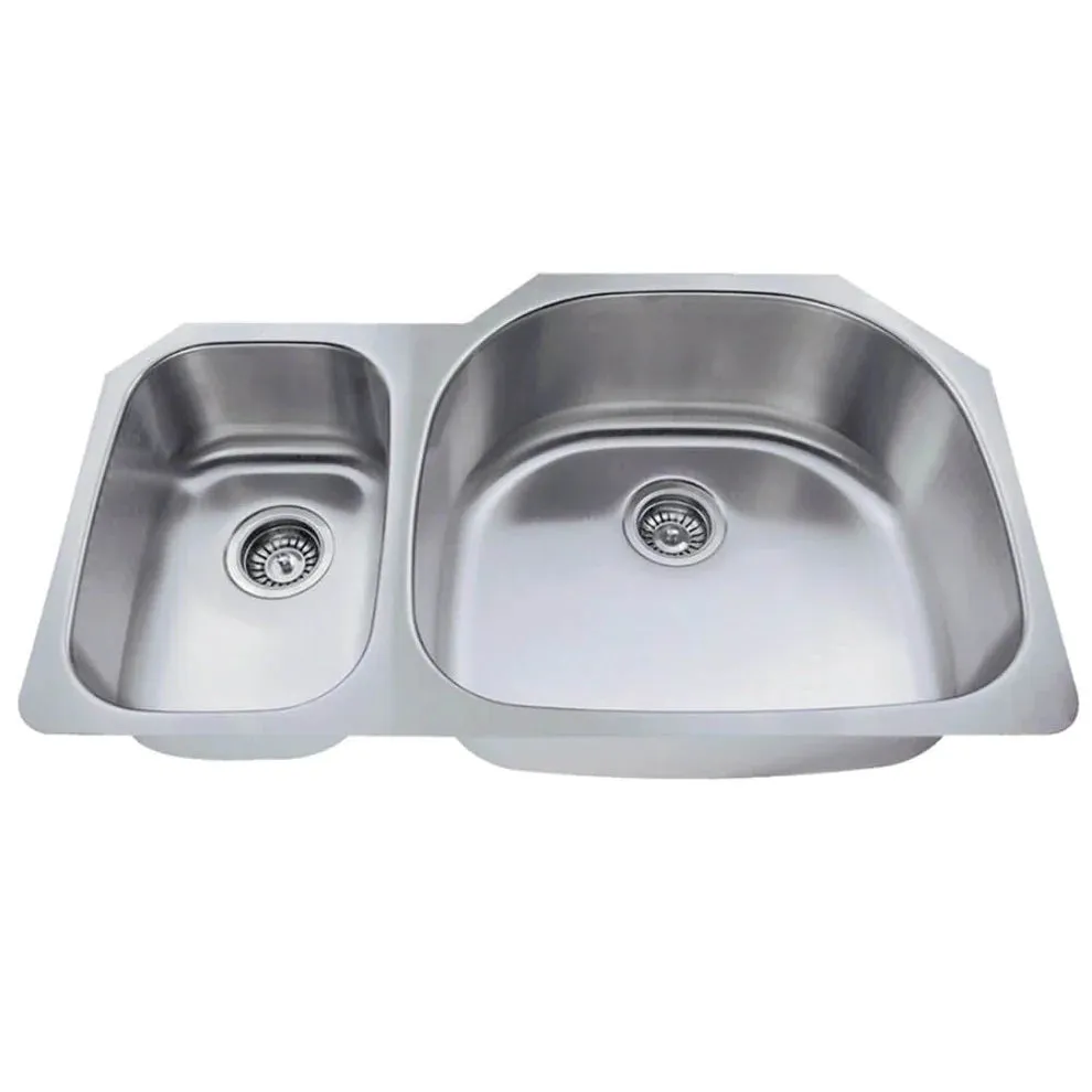 Allora USA - KSN-3321R - Undermount Double Bowl Kitchen Sink