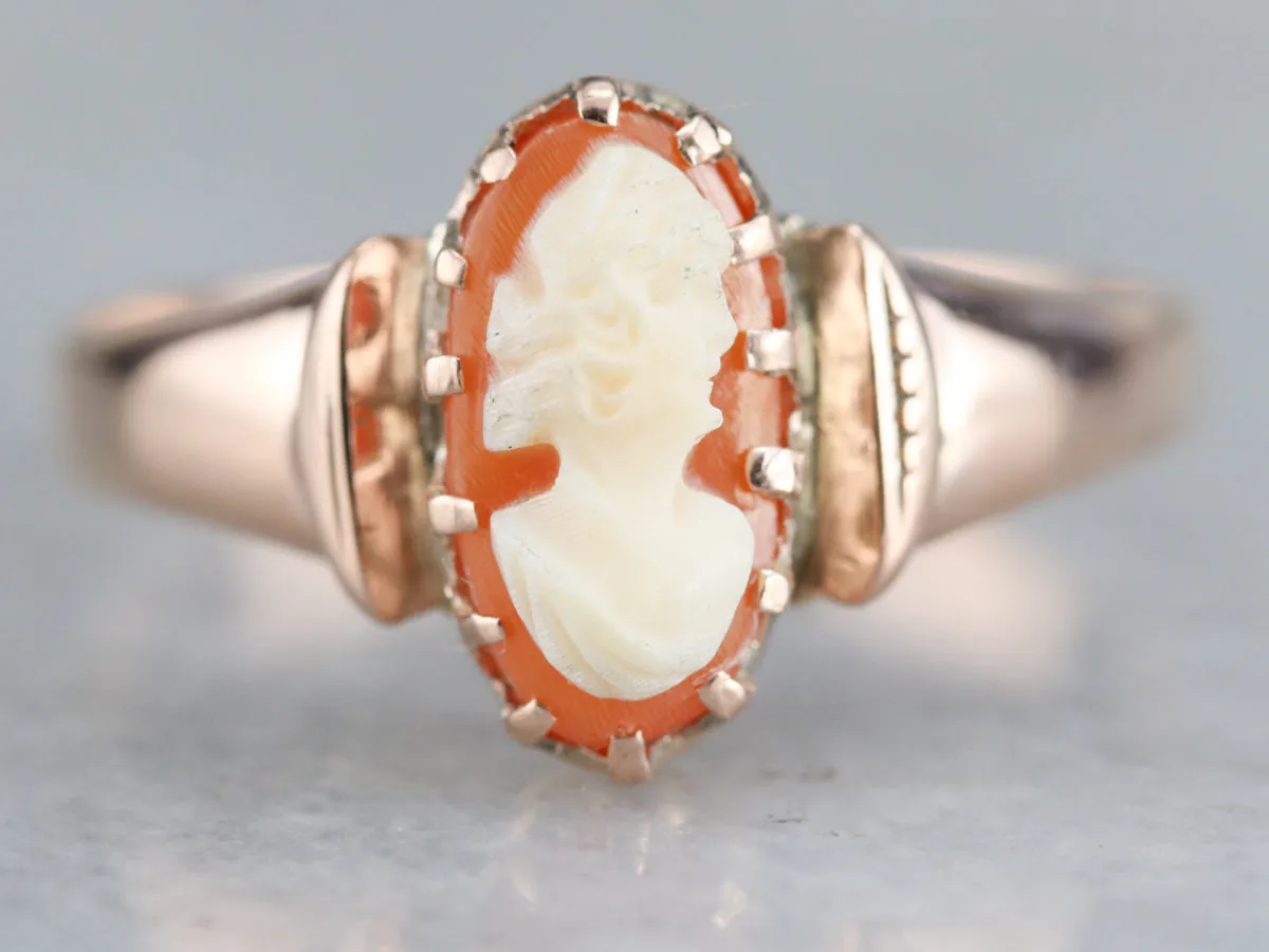 Antique Cameo Solitaire Ring