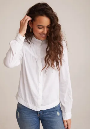 BELLA DAHL - Button Front Prairie Shirt in White