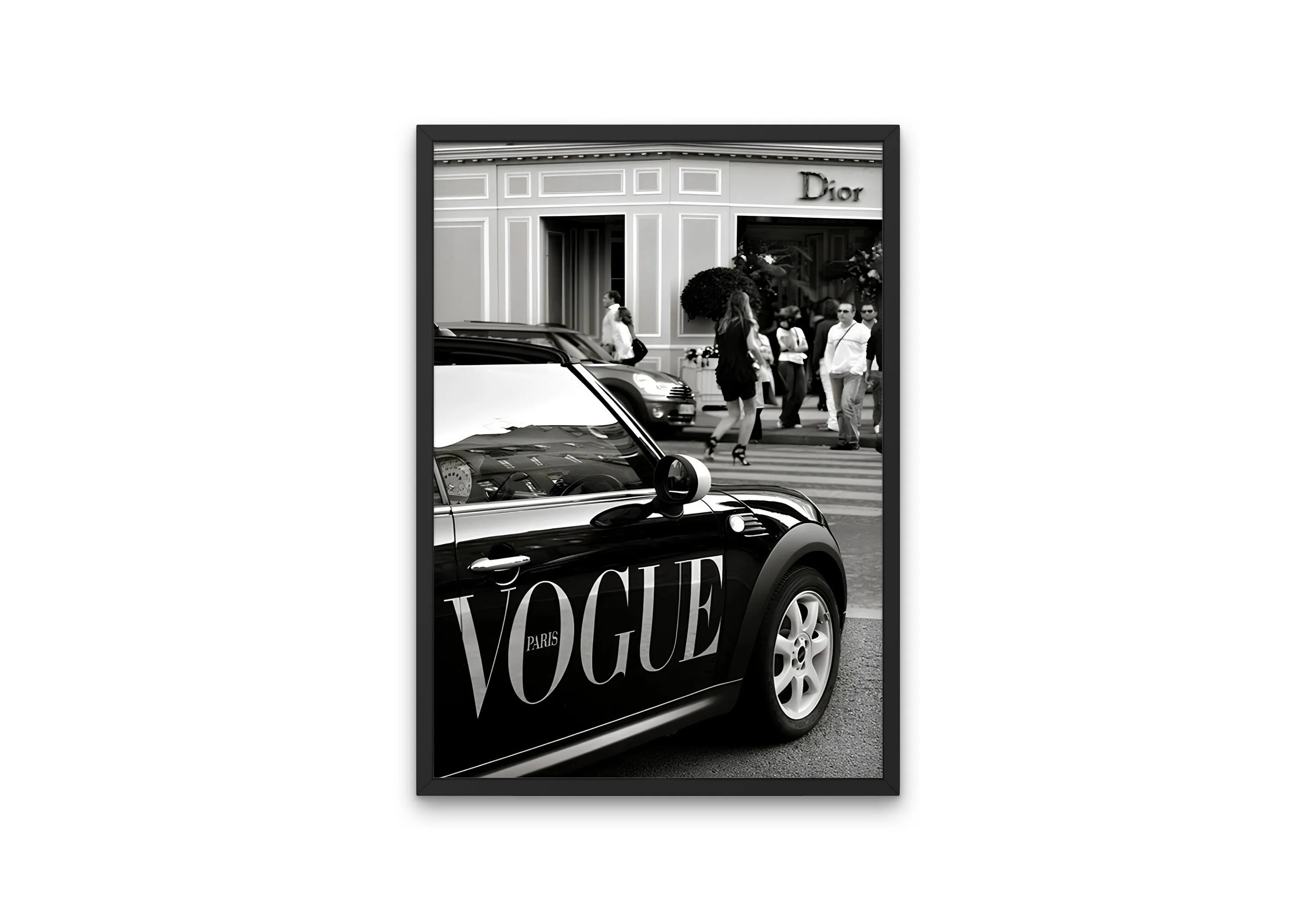 Black And White Vogue Cooper Poster PRINTABLE WALL ART, Fashion Wall Art, Luxury Fashion Poster, Trendy Wall Art, Car PRINTABLE ART, Vogue Poster