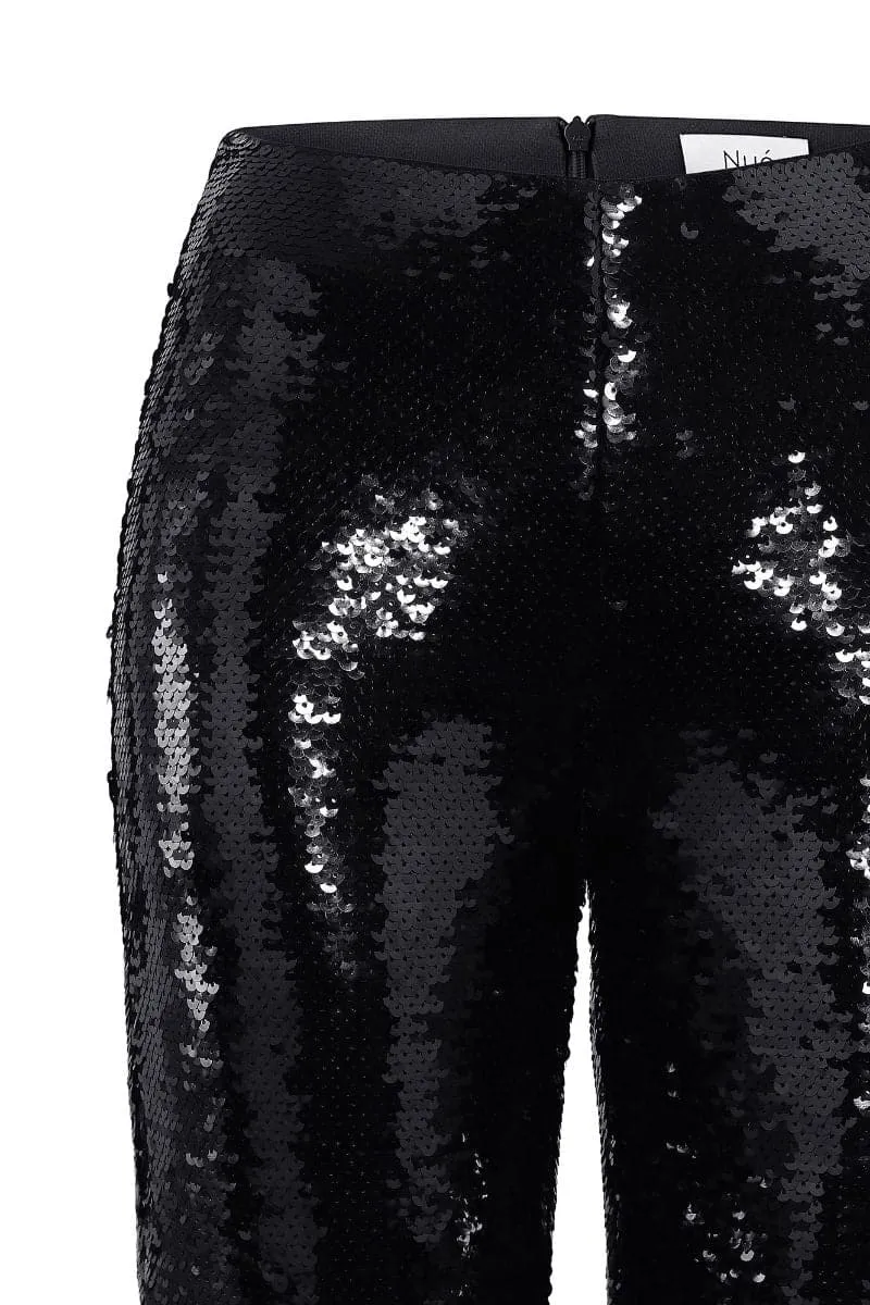 BLACK JADE SEQUINNED PANTS