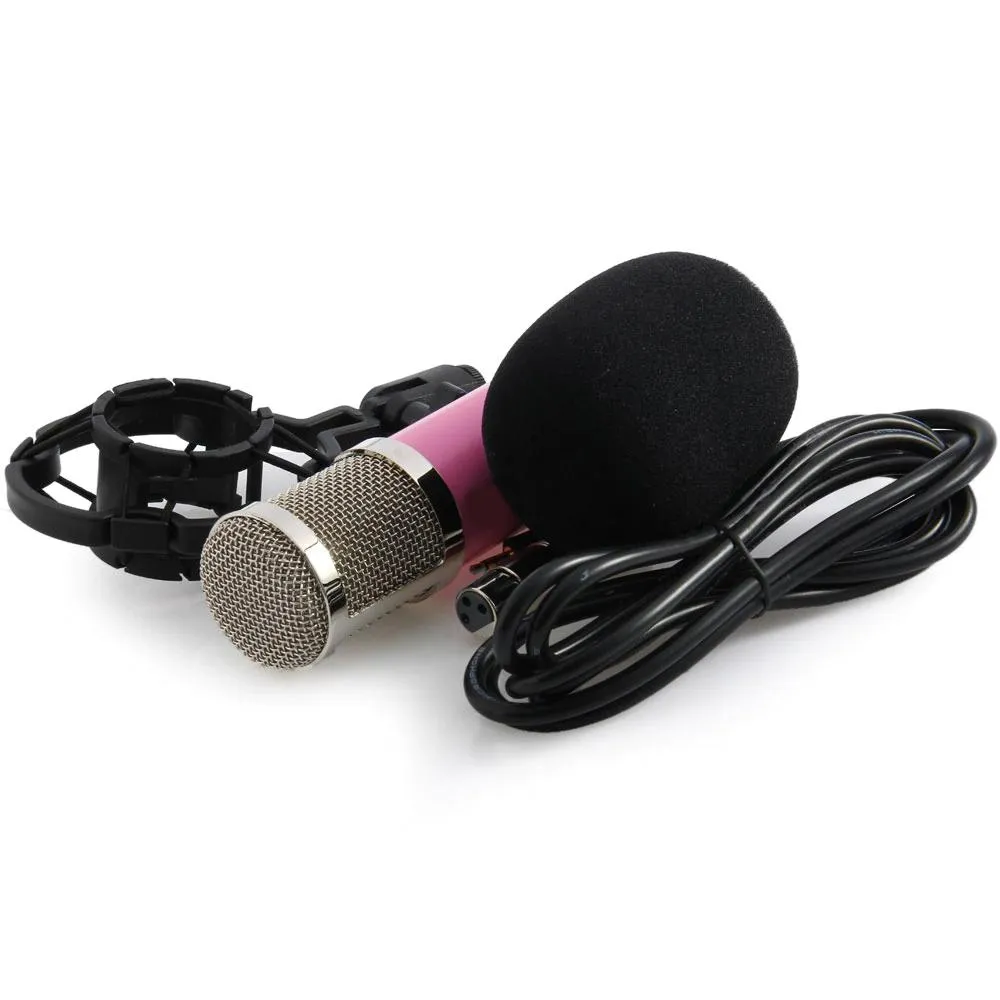 BM-800 Condenser Sound Recording Microphone with Shock Mount for Radio Braodcasting