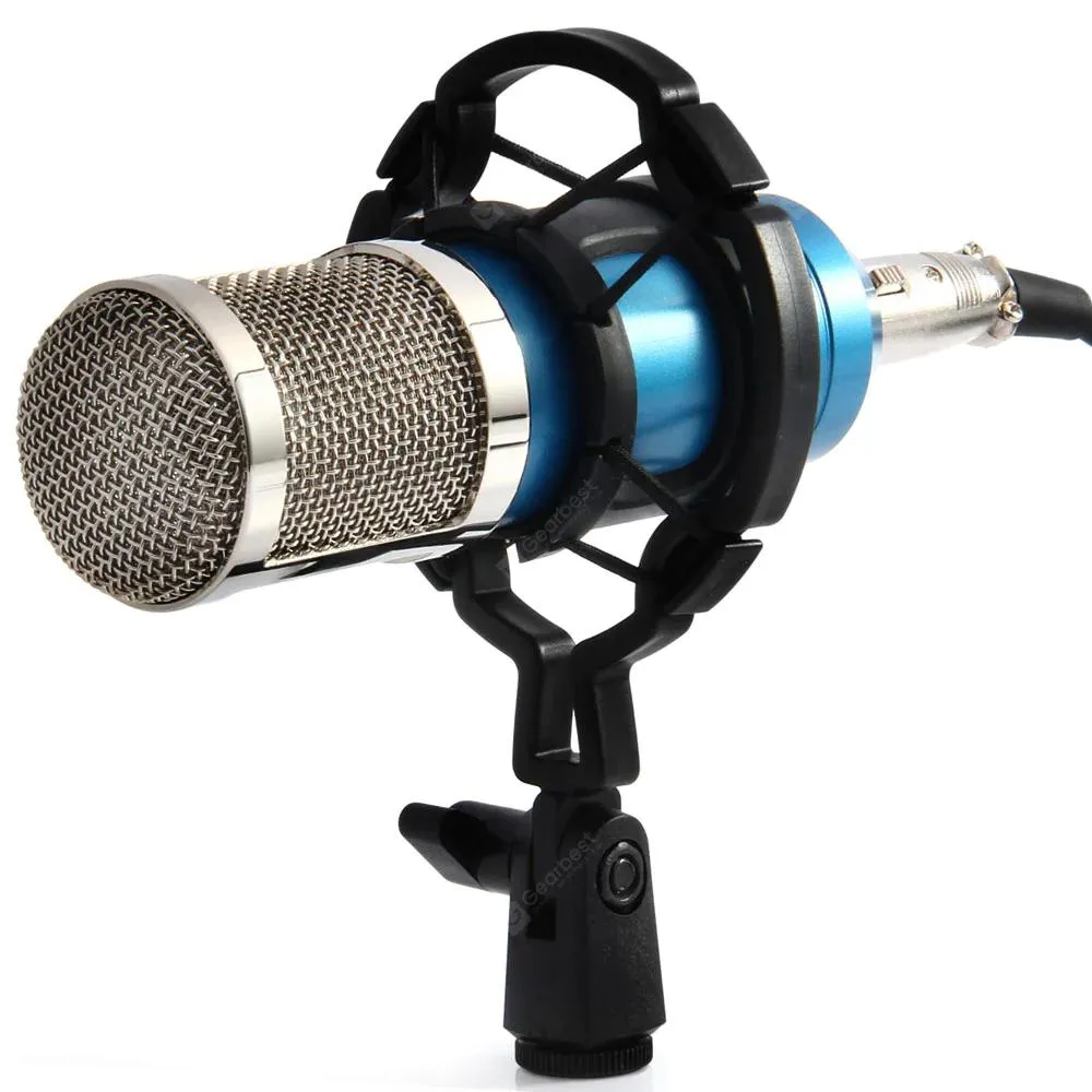 BM-800 Condenser Sound Recording Microphone with Shock Mount for Radio Braodcasting