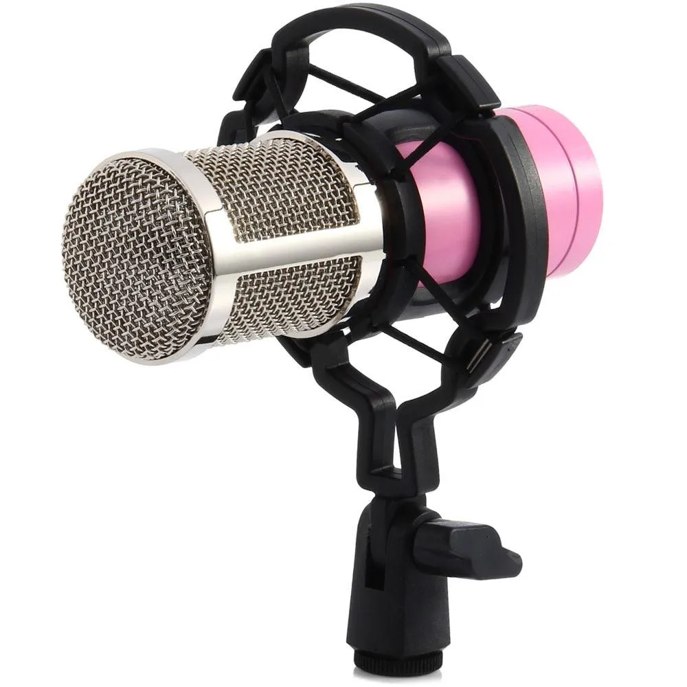 BM-800 Condenser Sound Recording Microphone with Shock Mount for Radio Braodcasting