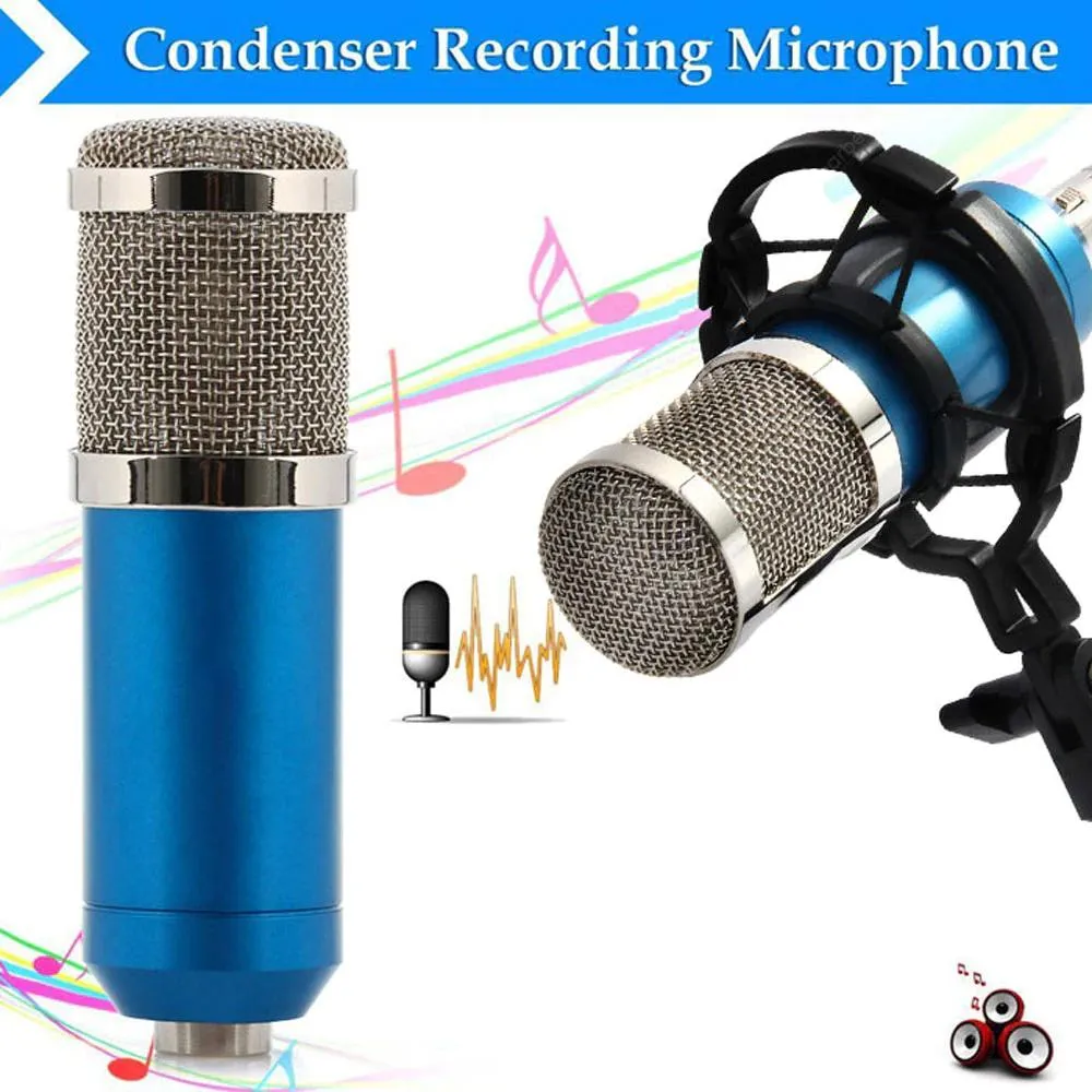 BM-800 Condenser Sound Recording Microphone with Shock Mount for Radio Braodcasting