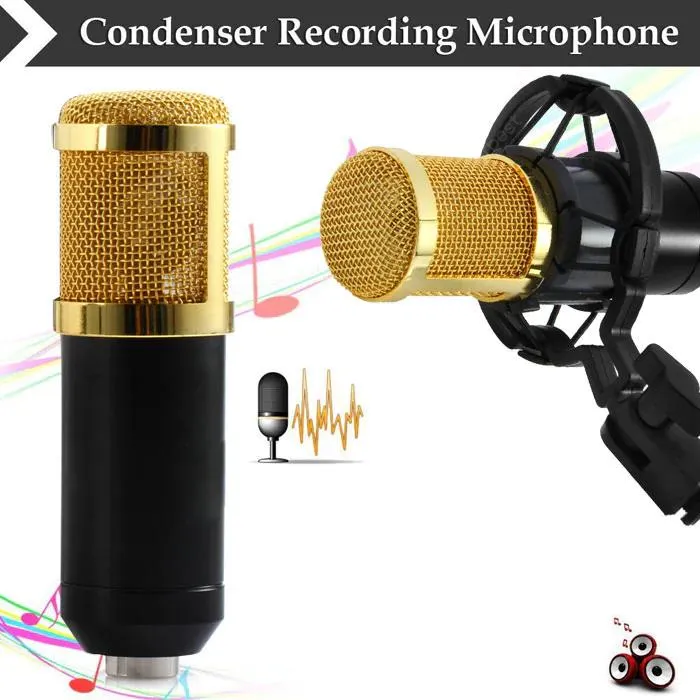 BM-800 Condenser Sound Recording Microphone with Shock Mount for Radio Braodcasting