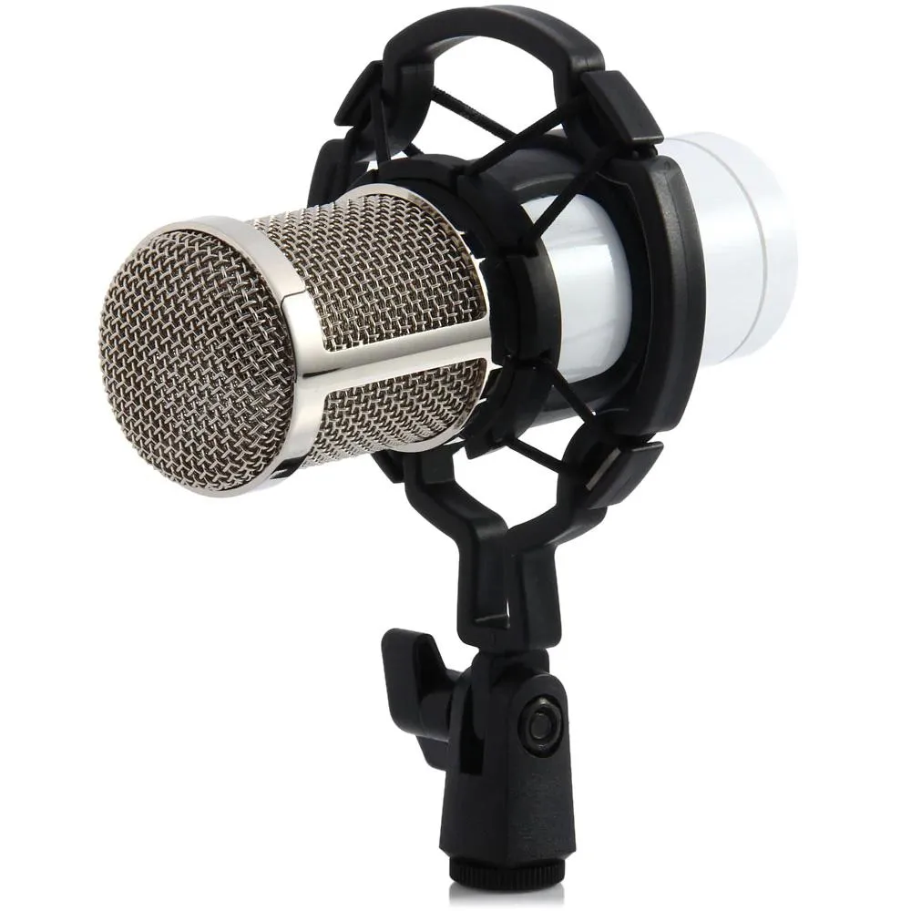 BM-800 Condenser Sound Recording Microphone with Shock Mount for Radio Braodcasting