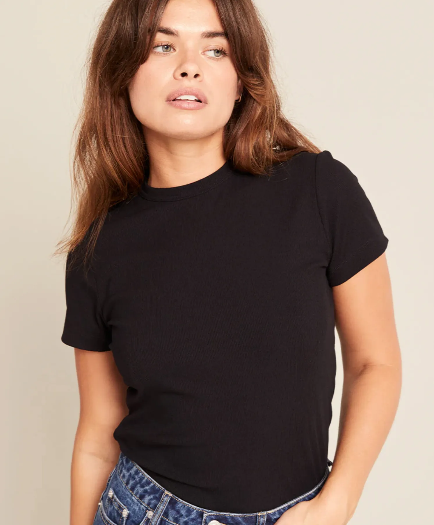 Boody Ribbed Crew Neck Tee