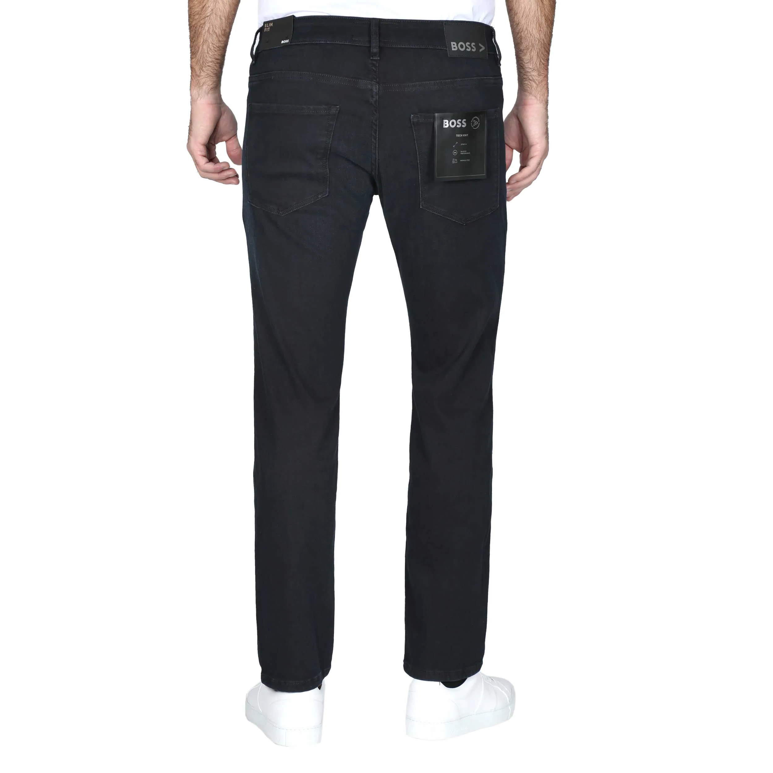 BOSS Delaware3-1 Jean in Black Blue Denim