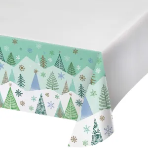 Bulk Winter Wonderland Paper Tablecover, Border Print (Case of 12)