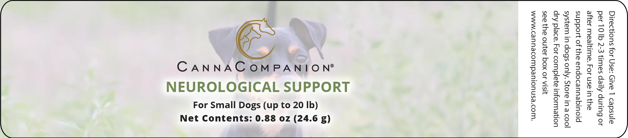 Canna Companion™ Hemp Supplement for Small Dogs - Extra Strength with additional CBDs to support neurological health