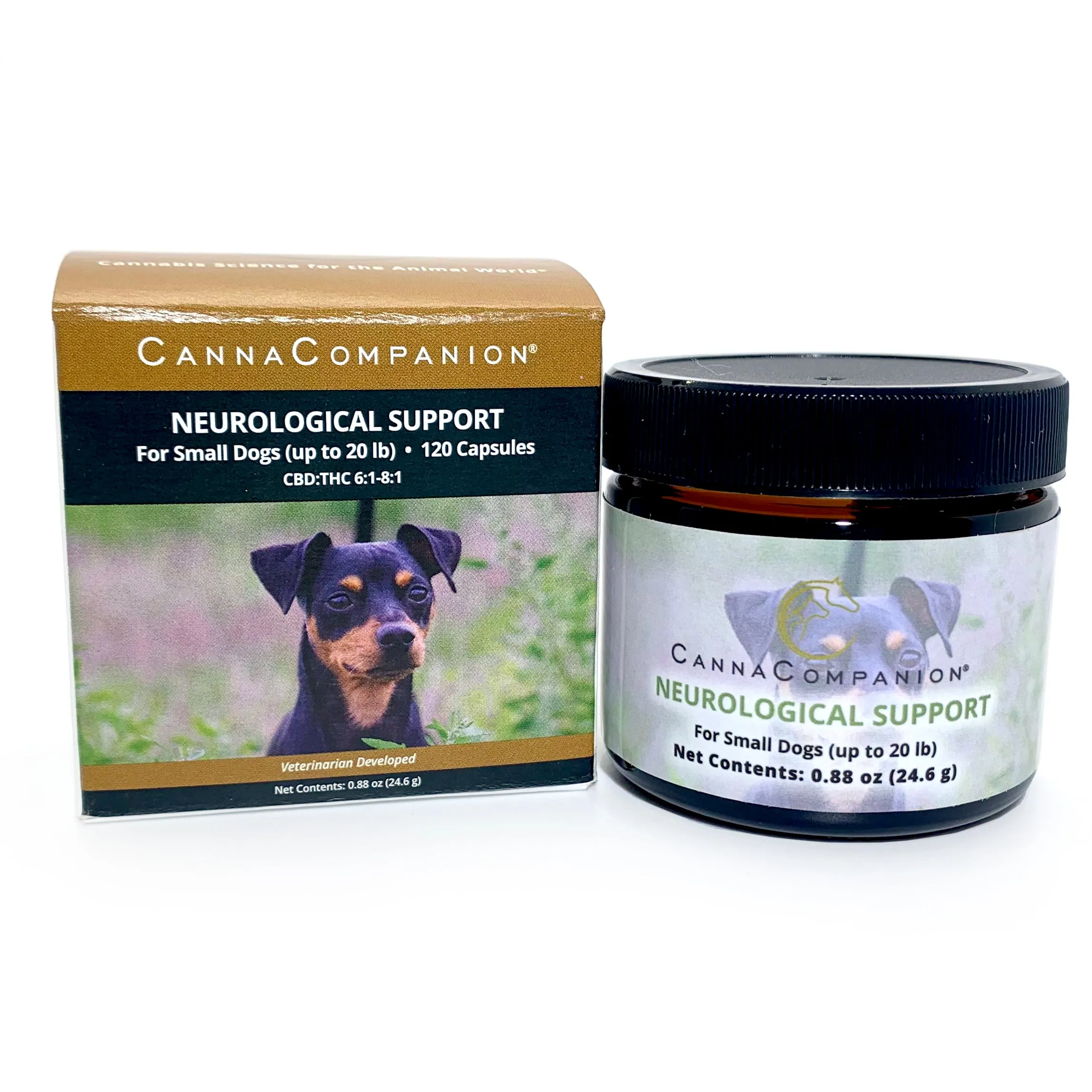 Canna Companion™ Hemp Supplement for Small Dogs - Extra Strength with additional CBDs to support neurological health