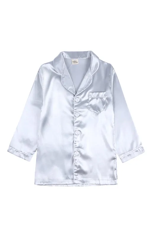 Children's Toddler Girl's Satin Long Sleeve Home Pyjama Sets