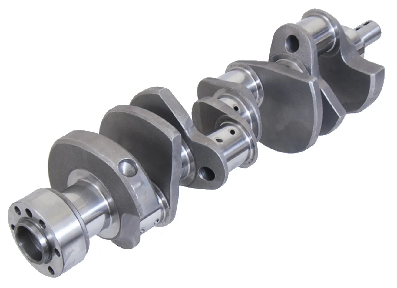 Eagle "ESP" Cast Steel Crankshaft - SB Chevy - 3.480" Stroke - 350 Mains - Internal, External Balance - 1870 Bobweight - Cast Steel - Internal Balance In Front, External In Rear - Late (1 Pc Seal) SB Chevrolet