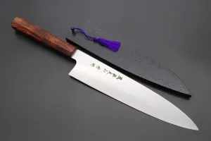 Fu-Rin-Ka-Zan YUTAKA 豊佳 Series R-2 Edition FR2YP-10 Wa Gyuto 240mm (9.4 Inch, Octagonal Desert Ironwood Handle)