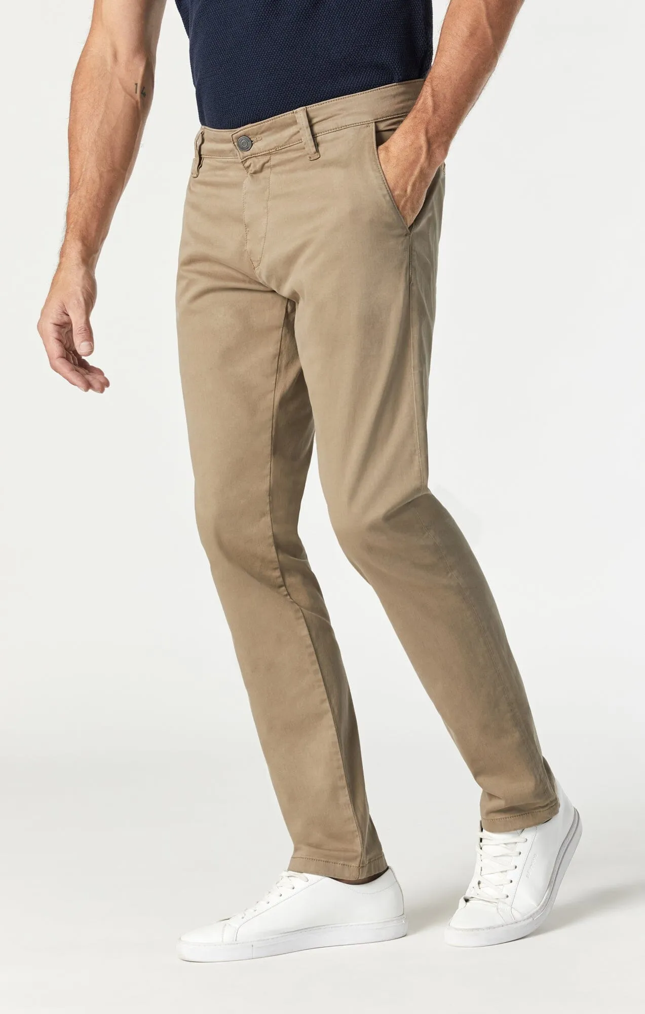 JOHNNY SLIM LEG CHINO IN BRITISH KHAKI TWILL