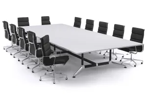 Large Boardroom Table With Indented Chrome Legs Blackjack For 10 / 12 / 14 People