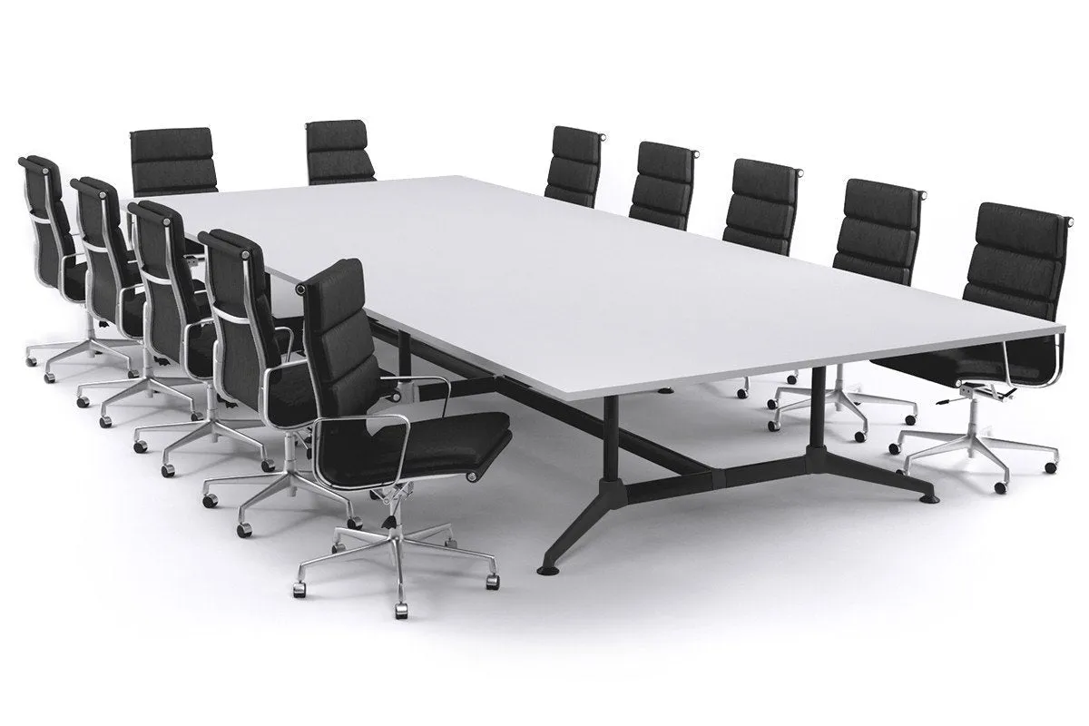 Large Boardroom Table With Indented Chrome Legs Blackjack For 10 / 12 / 14 People