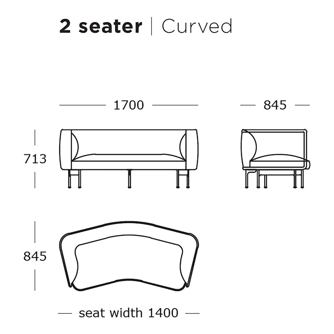 Lilin Sofa - Curved