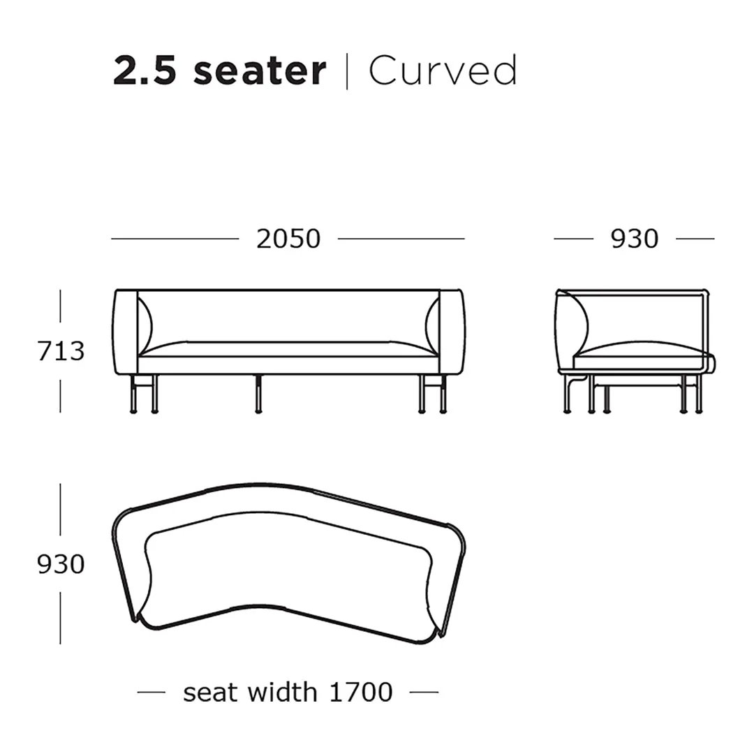 Lilin Sofa - Curved