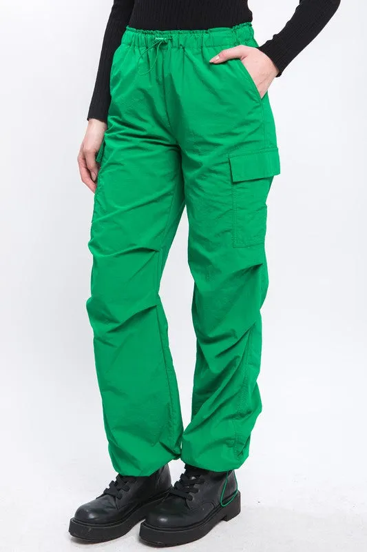 Loose Fit Parachute Cargo Pants