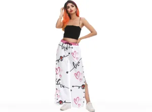 Love in Motion Women's Side Slit Snap Button Trousers