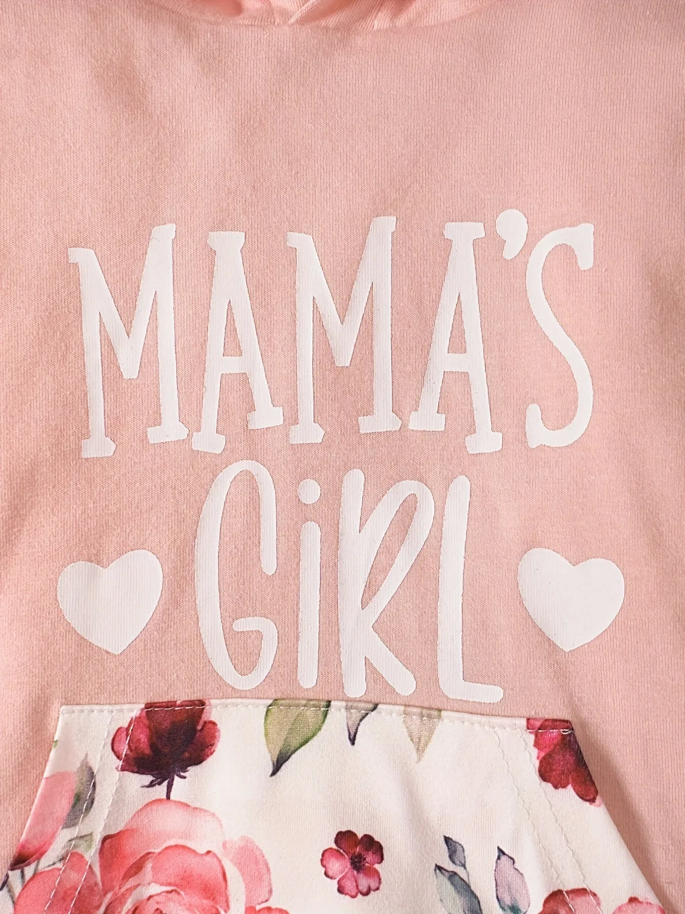 Mamas Girl Letter Graphic Set Sweatshirt  Floral Trousers