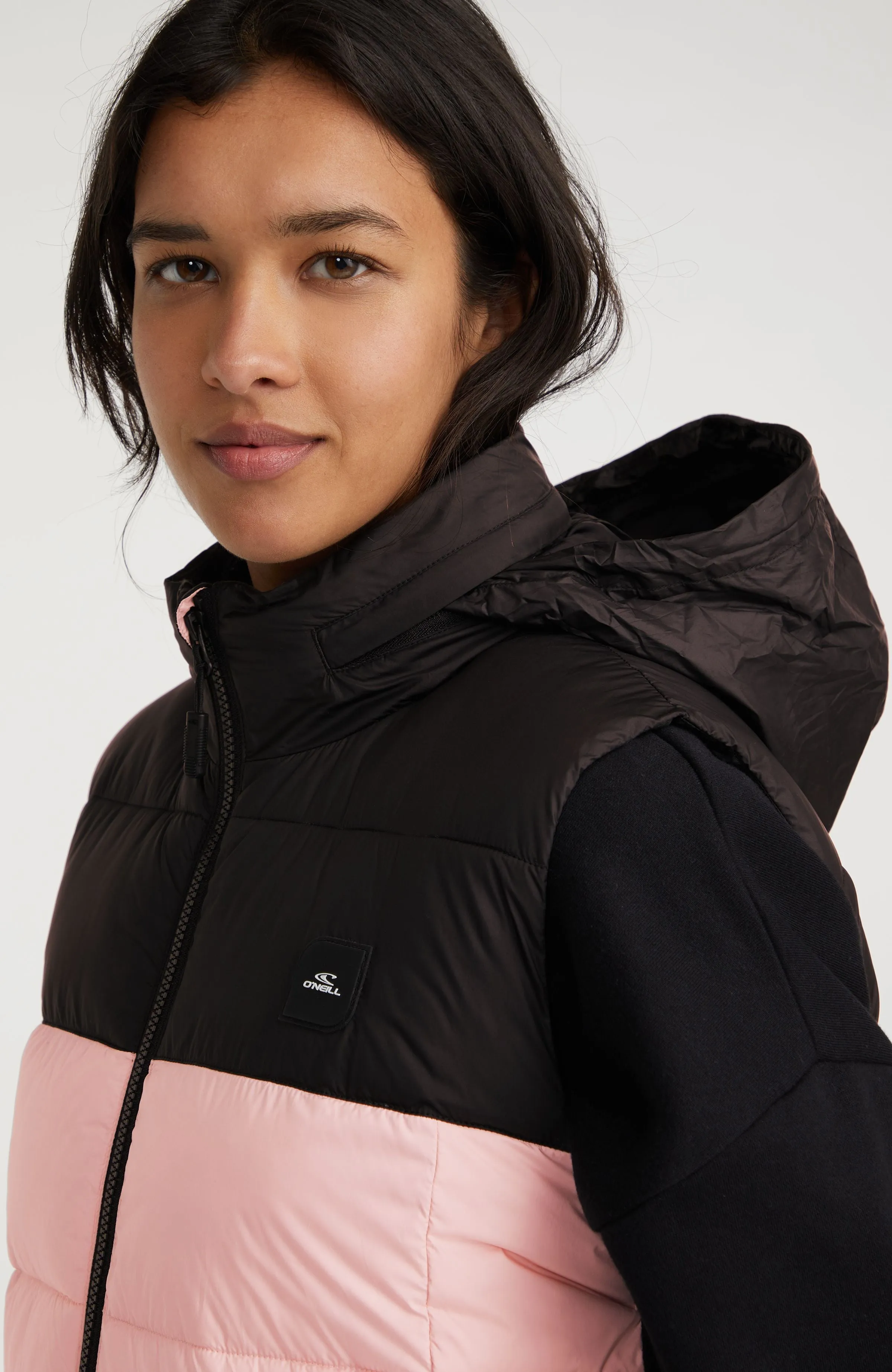 O'Riginals Puffer Vest | Peach Whip Colour Block