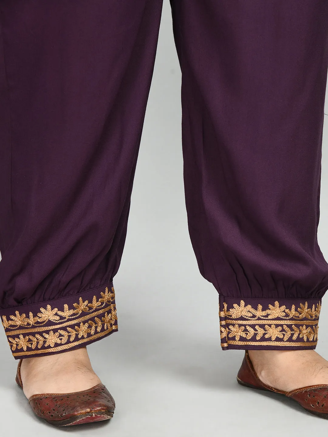 Plus Size Plus Size Aari Purple Trousers