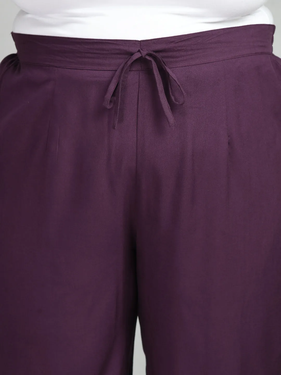 Plus Size Plus Size Aari Purple Trousers