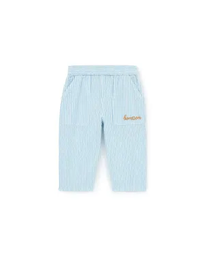 Rayure Bleue Pantalon