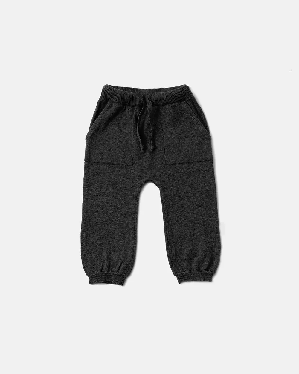 Ribbed Joggers | Black Melange