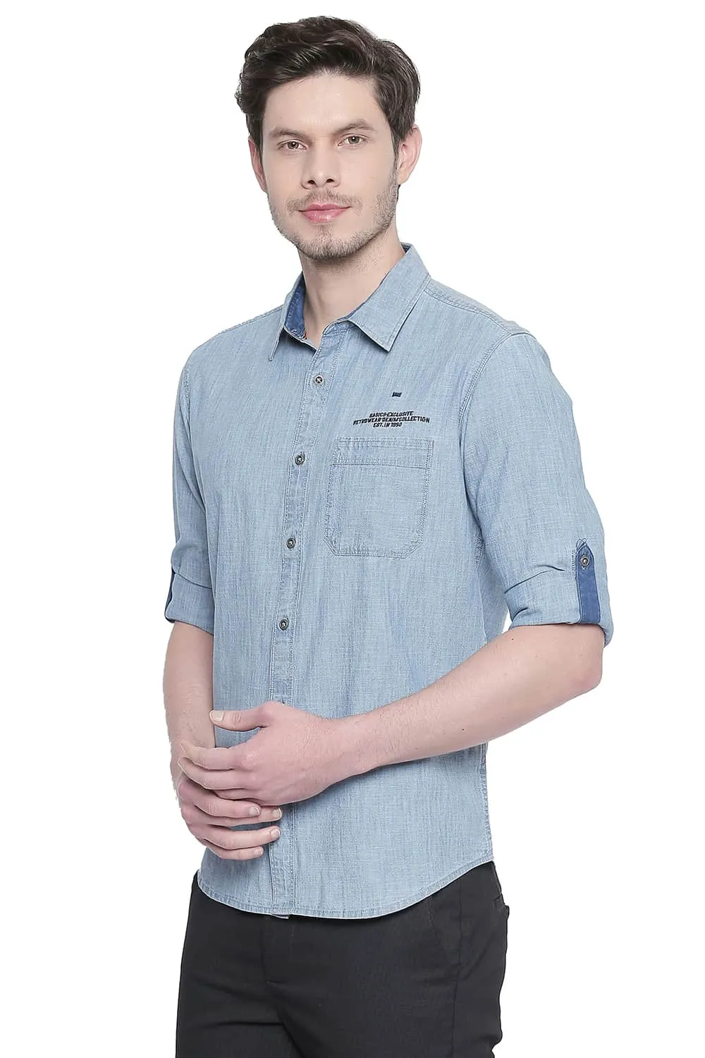 Slim Fit Blue Indigo Shirt