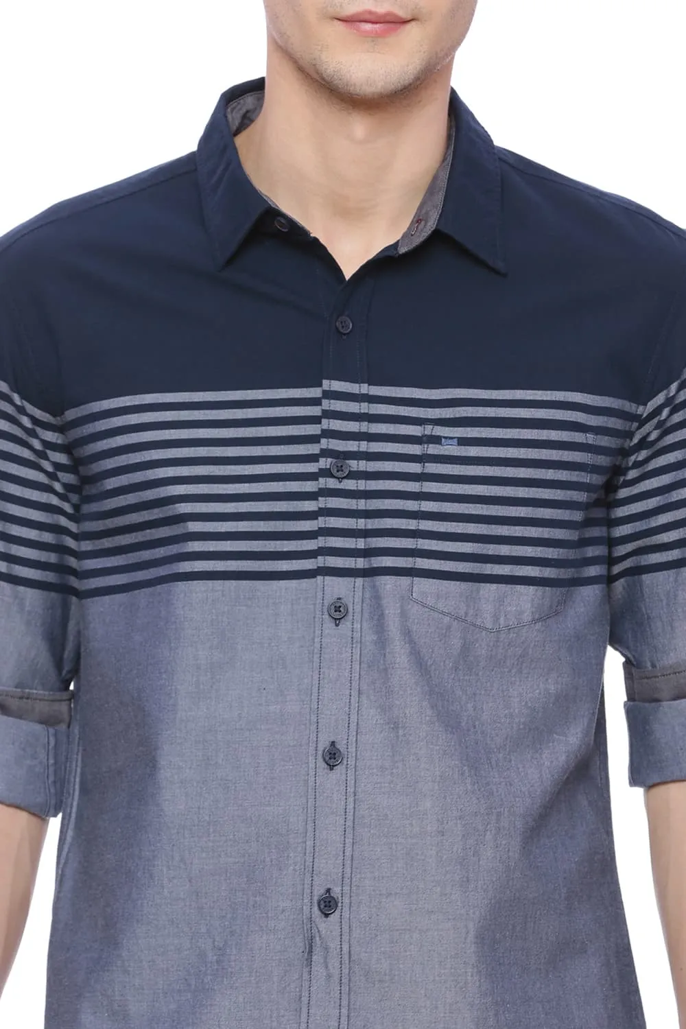 Slim Fit Engineered Stripe Shirt