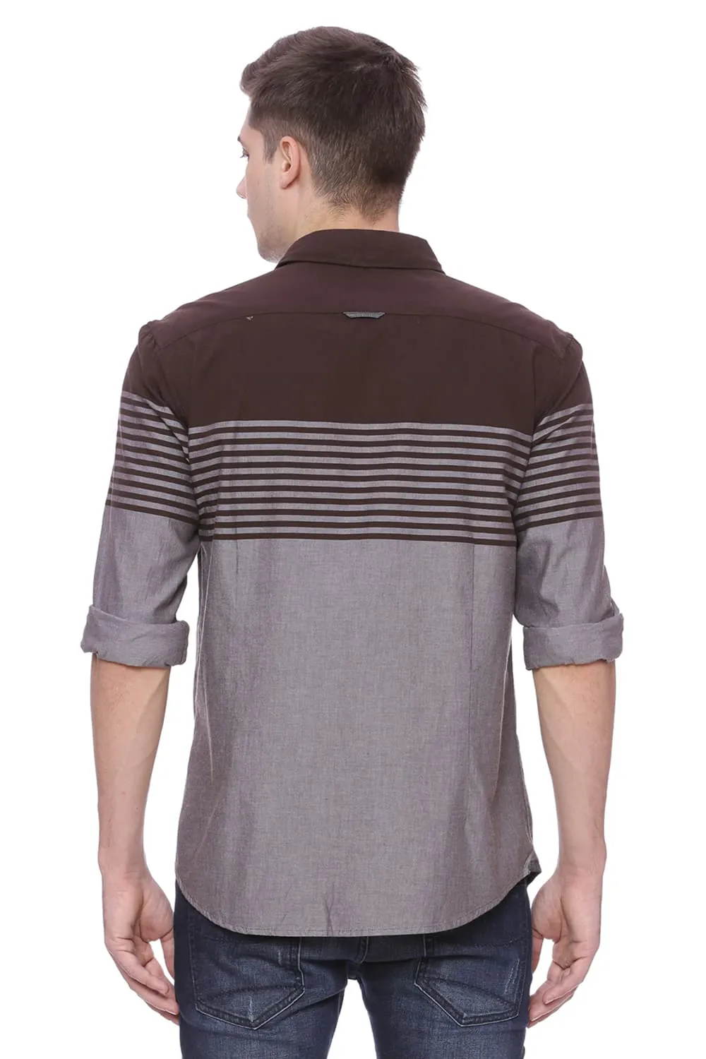 Slim Fit Engineered Stripe Shirt