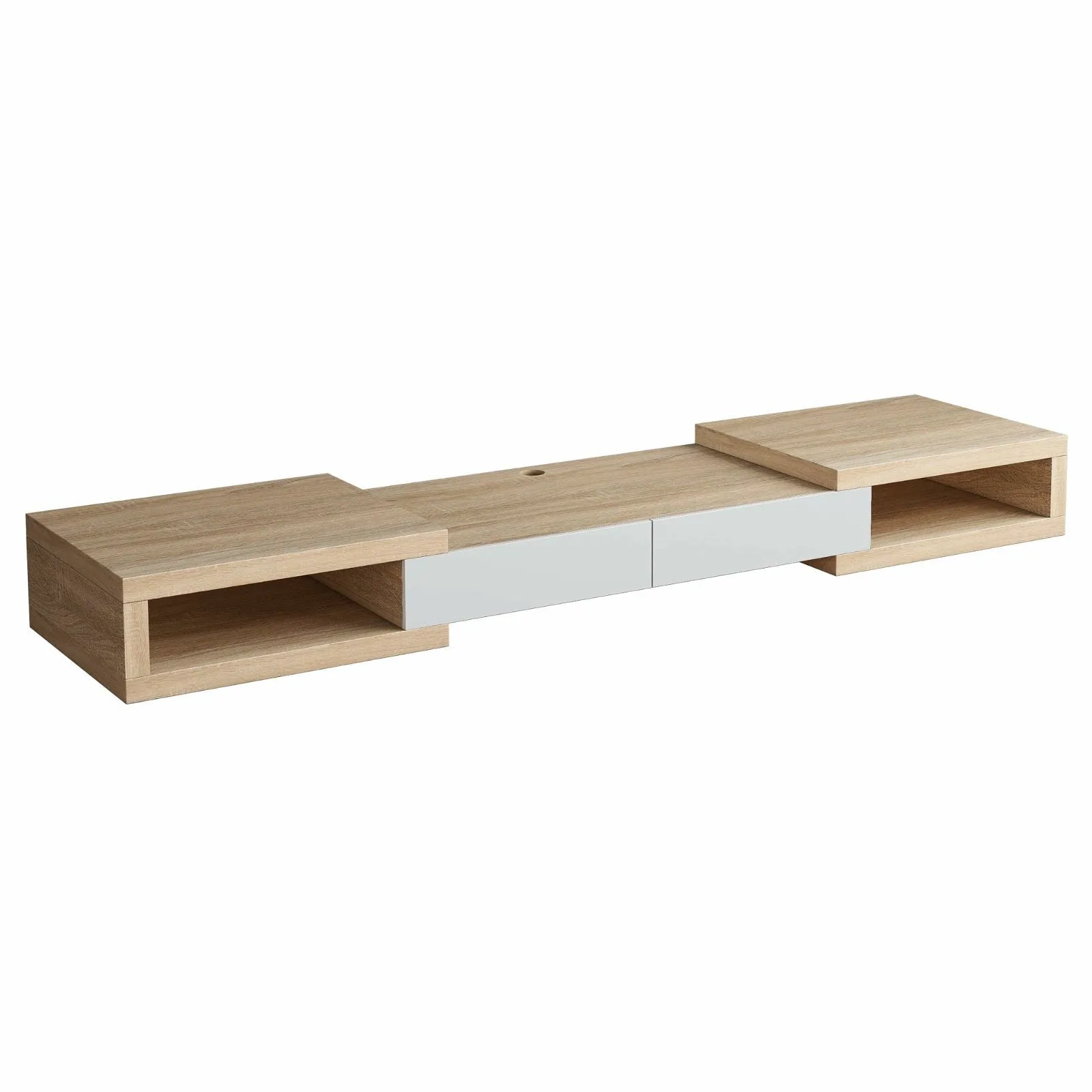 Split Expandable TV Cabinet 250cm Light Oak by Tauris™