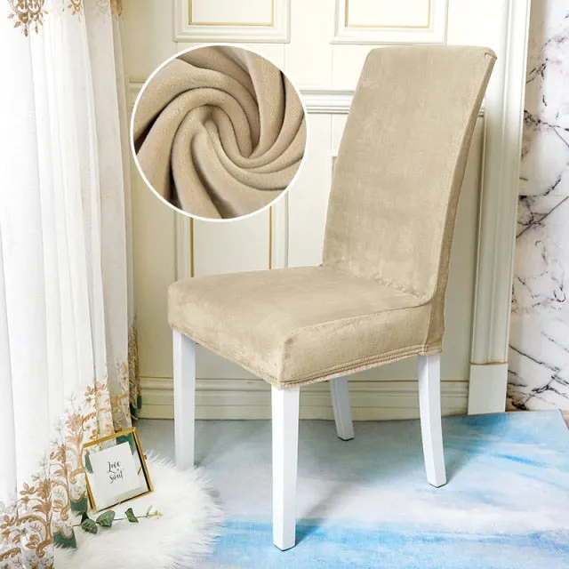 Stretchable Solid Dining Chair Slipcover