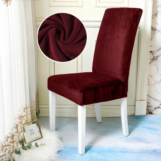 Stretchable Solid Dining Chair Slipcover