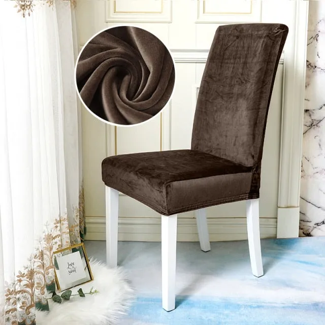 Stretchable Solid Dining Chair Slipcover