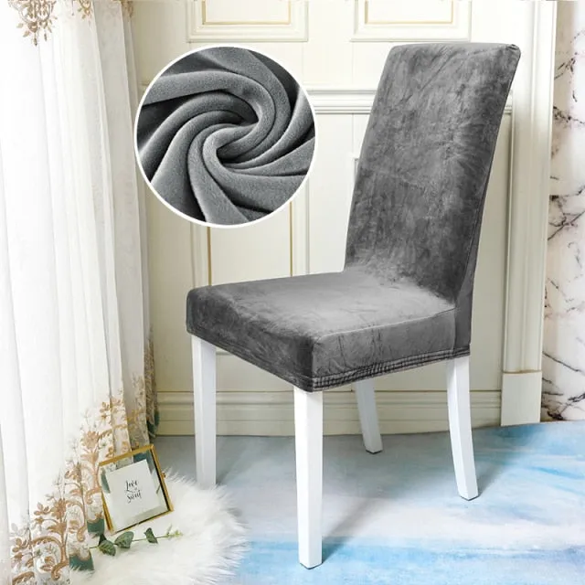 Stretchable Solid Dining Chair Slipcover