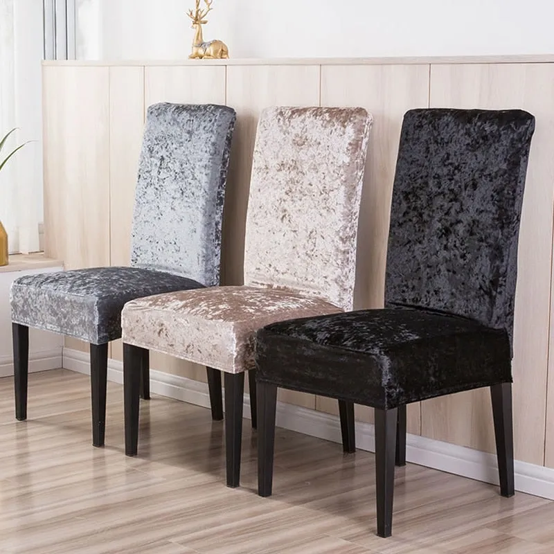 Stretchable Solid Dining Chair Slipcover