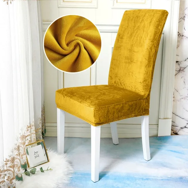 Stretchable Solid Dining Chair Slipcover