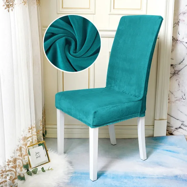 Stretchable Solid Dining Chair Slipcover