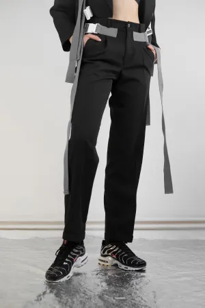 Vintage Reworked Strap Buckle Work Trousers