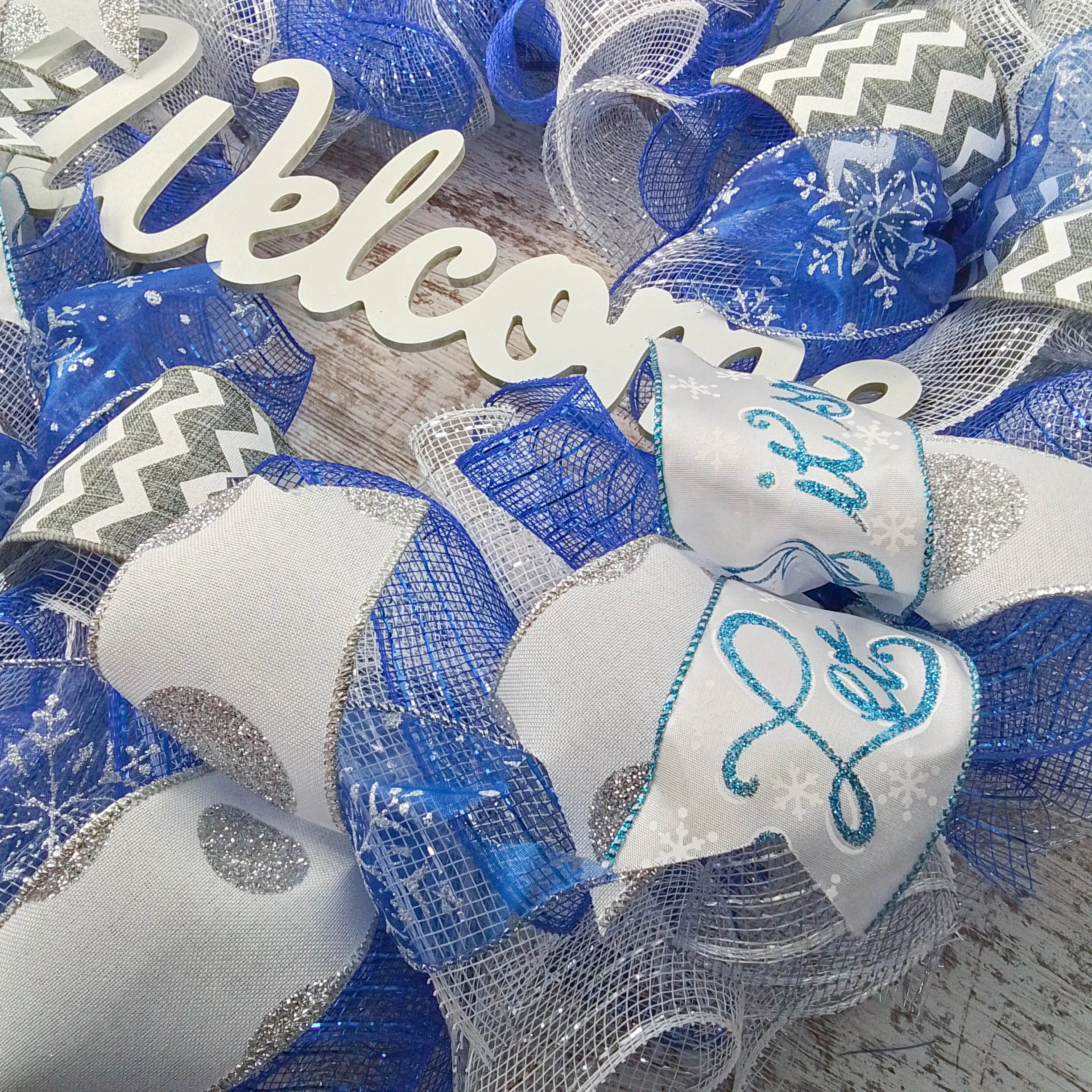 Winter Wreath | Hanukkah Wreath | Winter Mesh Wreath