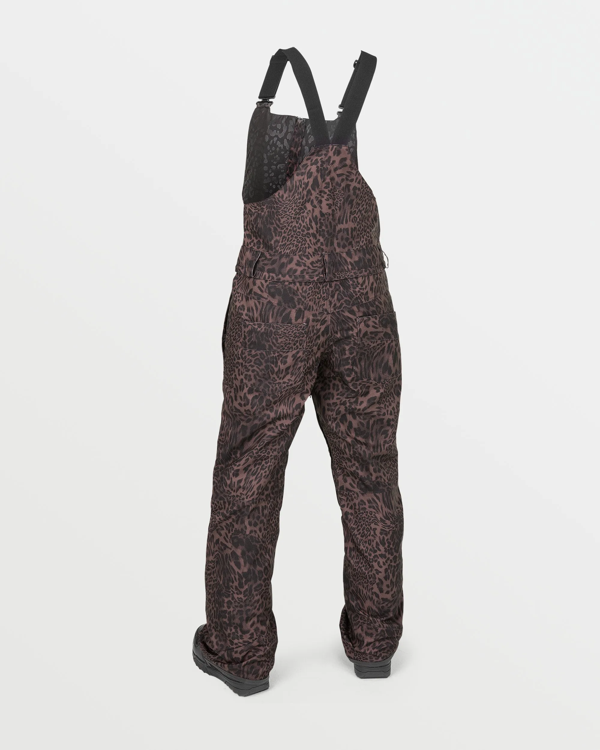 Womens Swift Bib Overalls - Leopard